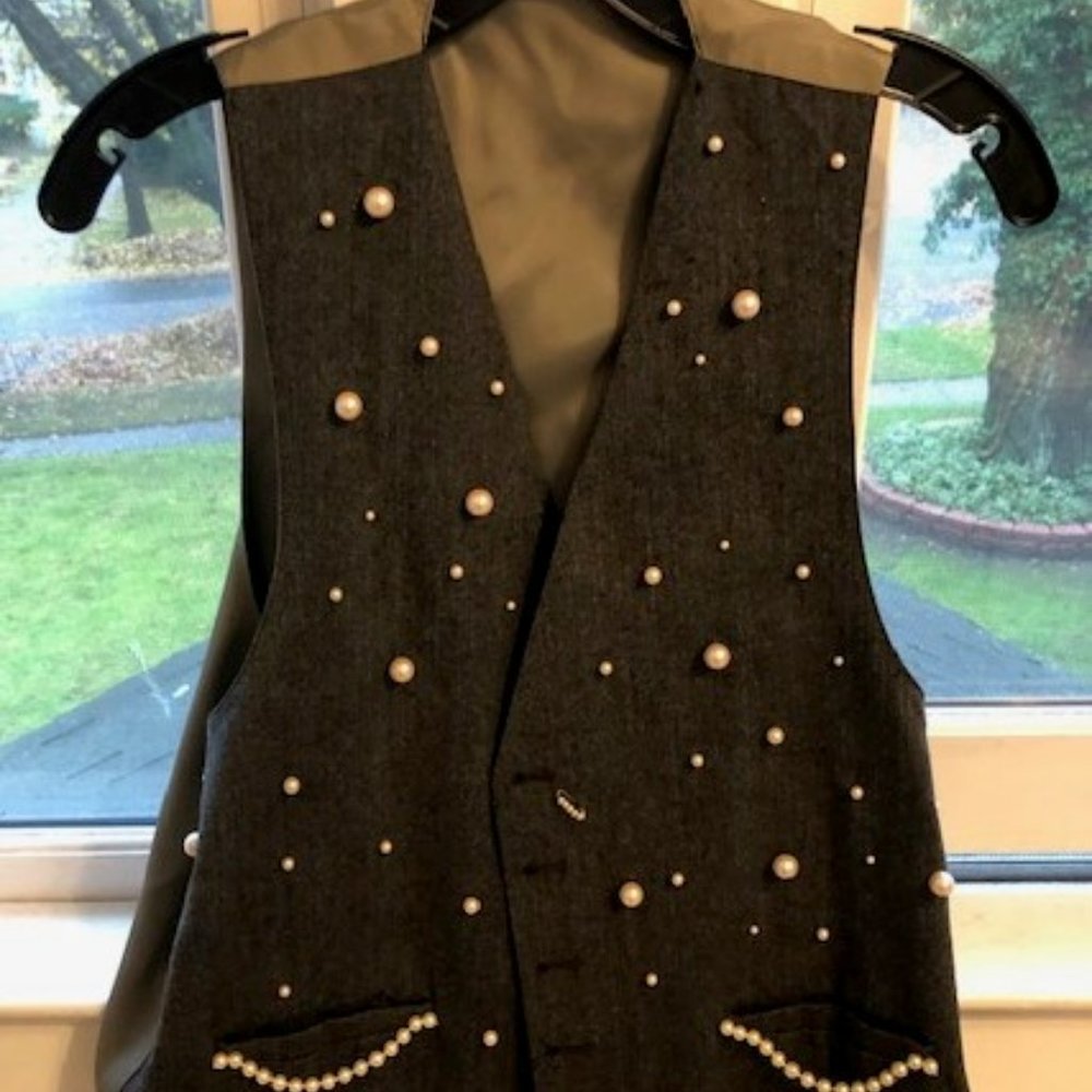No Name Lined and Studded Vest, size L